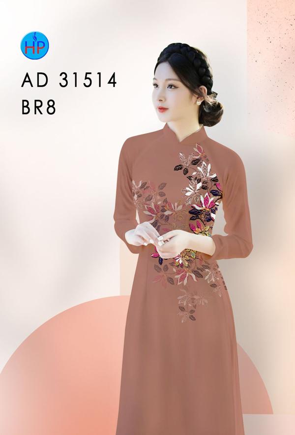 Vải Áo Dài Hoa In 3D AD 31514 11